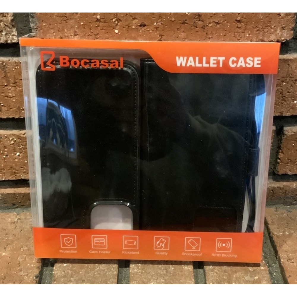 Bocasal Black Detachable‎ Wallet Case For iPhone 13 Pro Max RFID Card Slots
